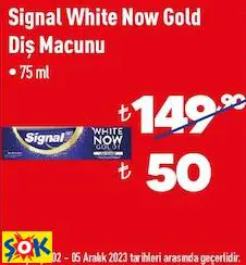 SİGNAL WHİTE NOW GOLD DİŞ MACUNU • 75 ML SİGNAL WHİTE NOW GOLD DİŞ MACUNU • 75 ML